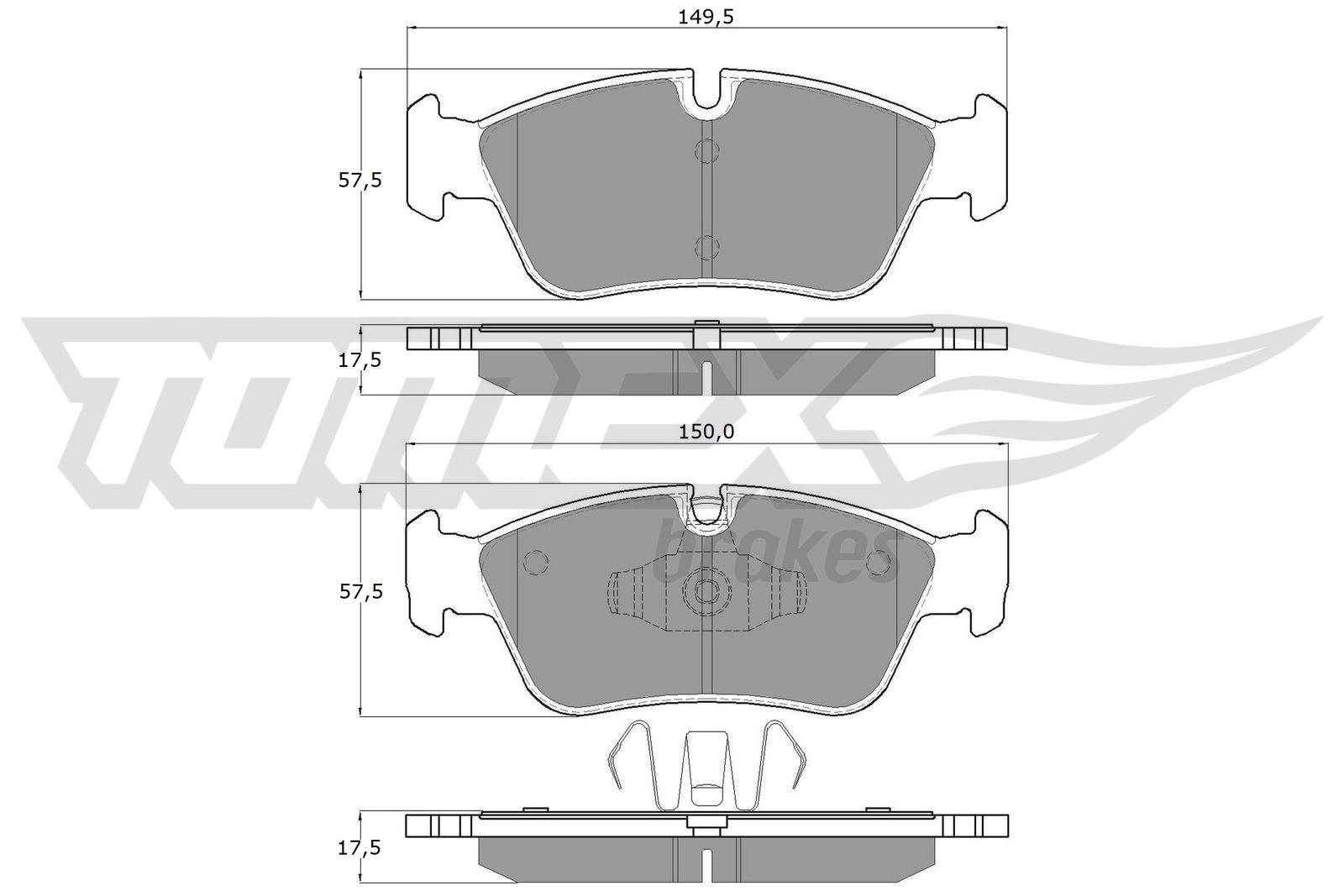 Sada brzdových platničiek kotúčovej brzdy TOMEX Brakes